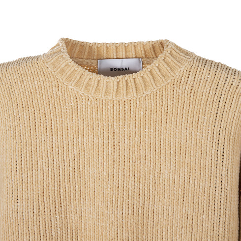 Bonsai Knit Crewneck Regular Fit Sand KN011 Degli Uberti